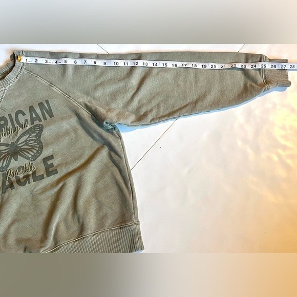 American Eagle Outfitters “Anything Is Possible” Women’s Sage Green Sweatshirt - Picture 9 of 16